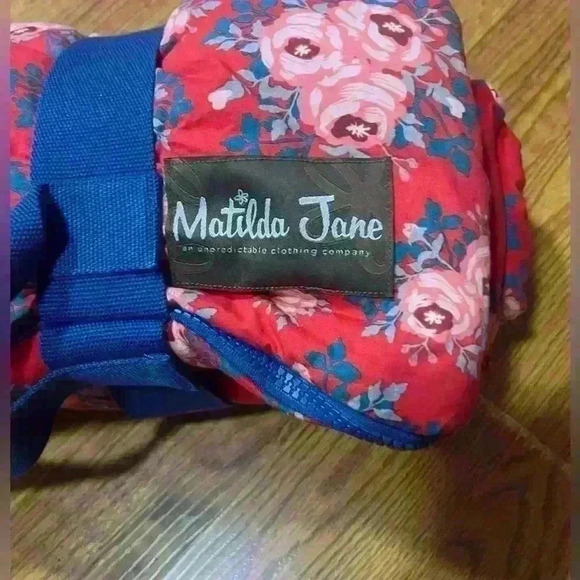 Matilda Jane Bed Of Roses Sleeping Bag Red Flowers Plaid Ruffle Girls Roll Up - Picture 6 of 7